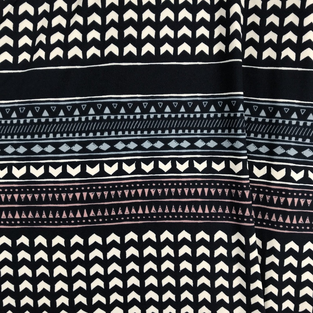 LULAROE Dress Size 3XL Michelle‎ Wrap Style Blue Geometric 3/4 Sleeve NEW - Picture 7 of 16